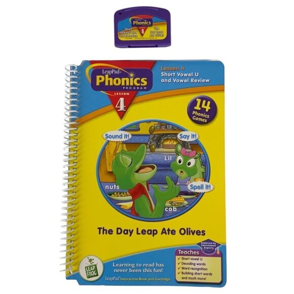 LeapFrog LeapPadPhonics Mixed Lot 5 Books & 5 Cartridges Lessons 1 4 5 9 & 10 - Picture 4 of 6